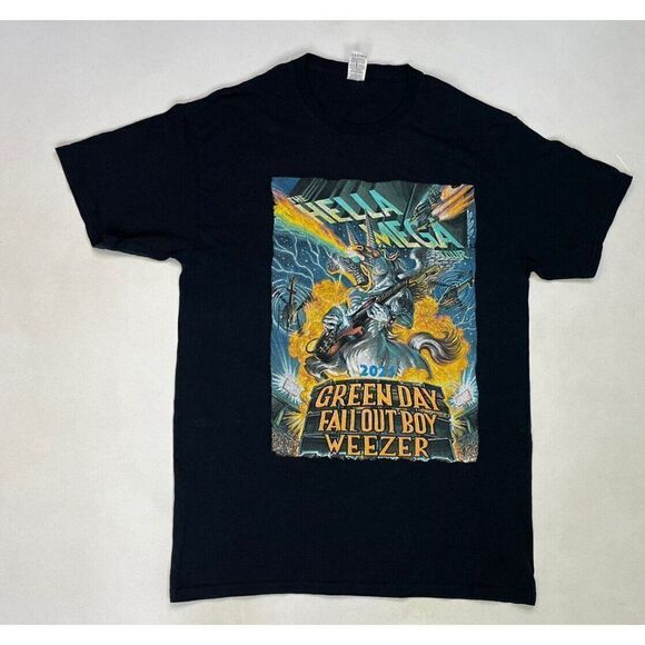 The Hella Mega Tour 2021 Graphic T-shirt Women Medium Black Music - Picture 1 of 6